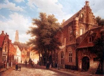 unknow artist European city landscape, street landsacpe, construction, frontstore, building and architecture. 179 Germany oil painting art